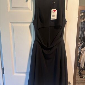 Dress the Population Black A-line Mock Neck Dress